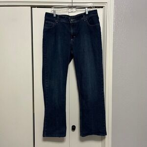 Riders by Lee Womens Size 16M Dark Wash Straight Leg Jeans 130G186 Denim Pants